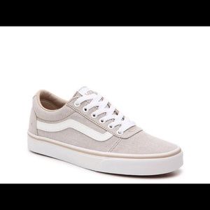 Taupe Canvas Old Skool Vans Size 7